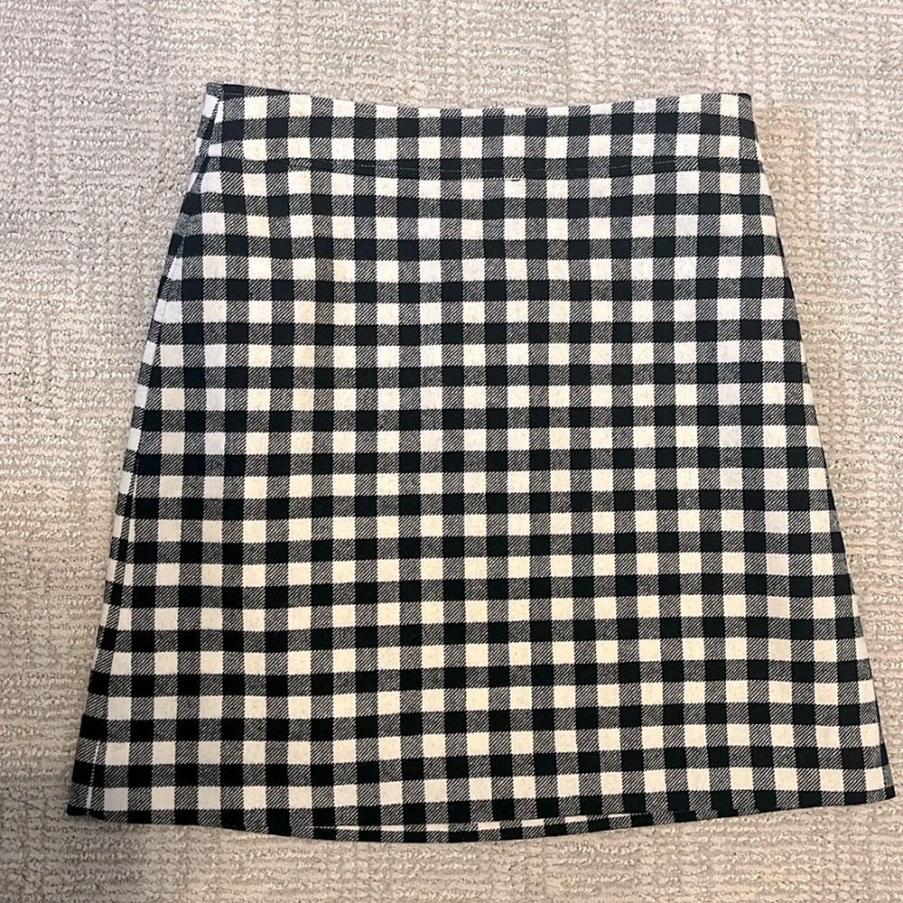 J Crew Plaid Wool Skirt Size 4